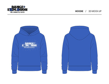 Dance Explosion - Blue Crystal Hoodie (Optional name)