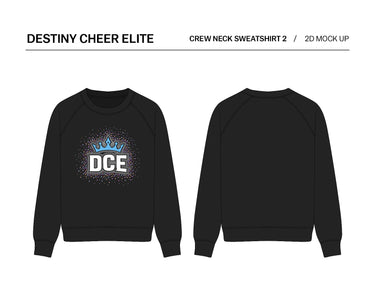DCE Black Crown Crystal Crew Neck