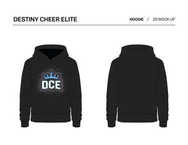 DCE Black Crystal Crown Hoodie